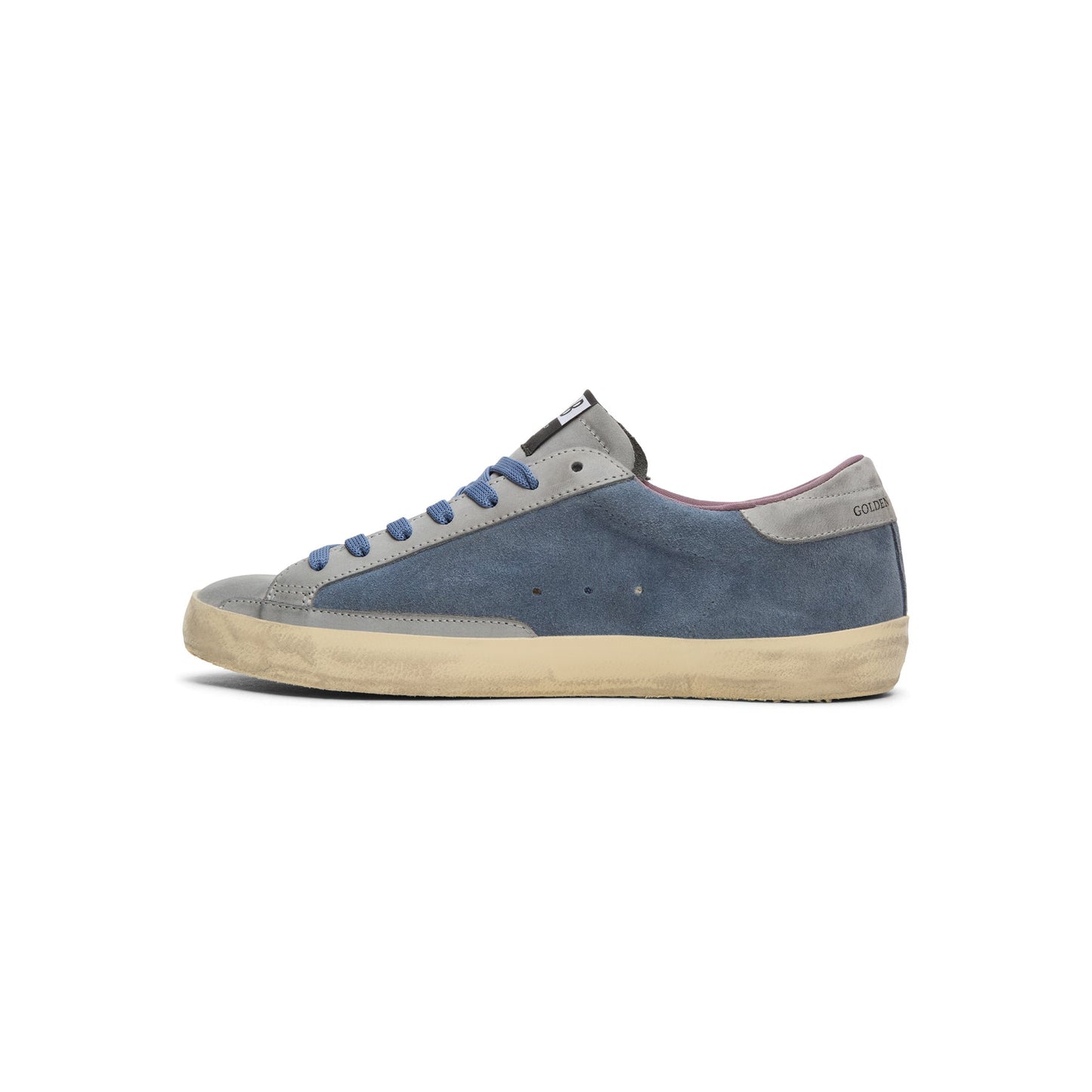 Golden Goose Super Star Suede And Nabuk Upper (Blue Denim/Silver Blue)