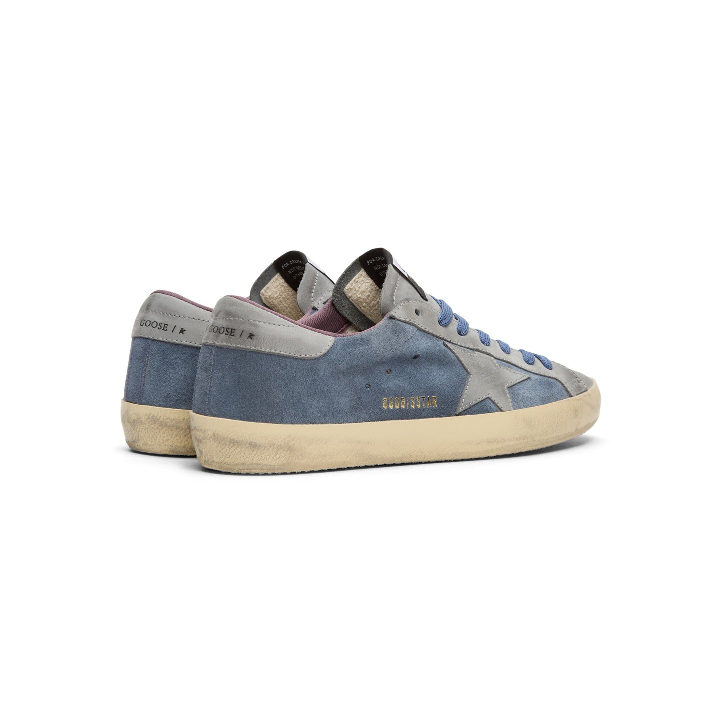 Golden Goose Super Star Suede And Nabuk Upper (Blue Denim/Silver Blue)