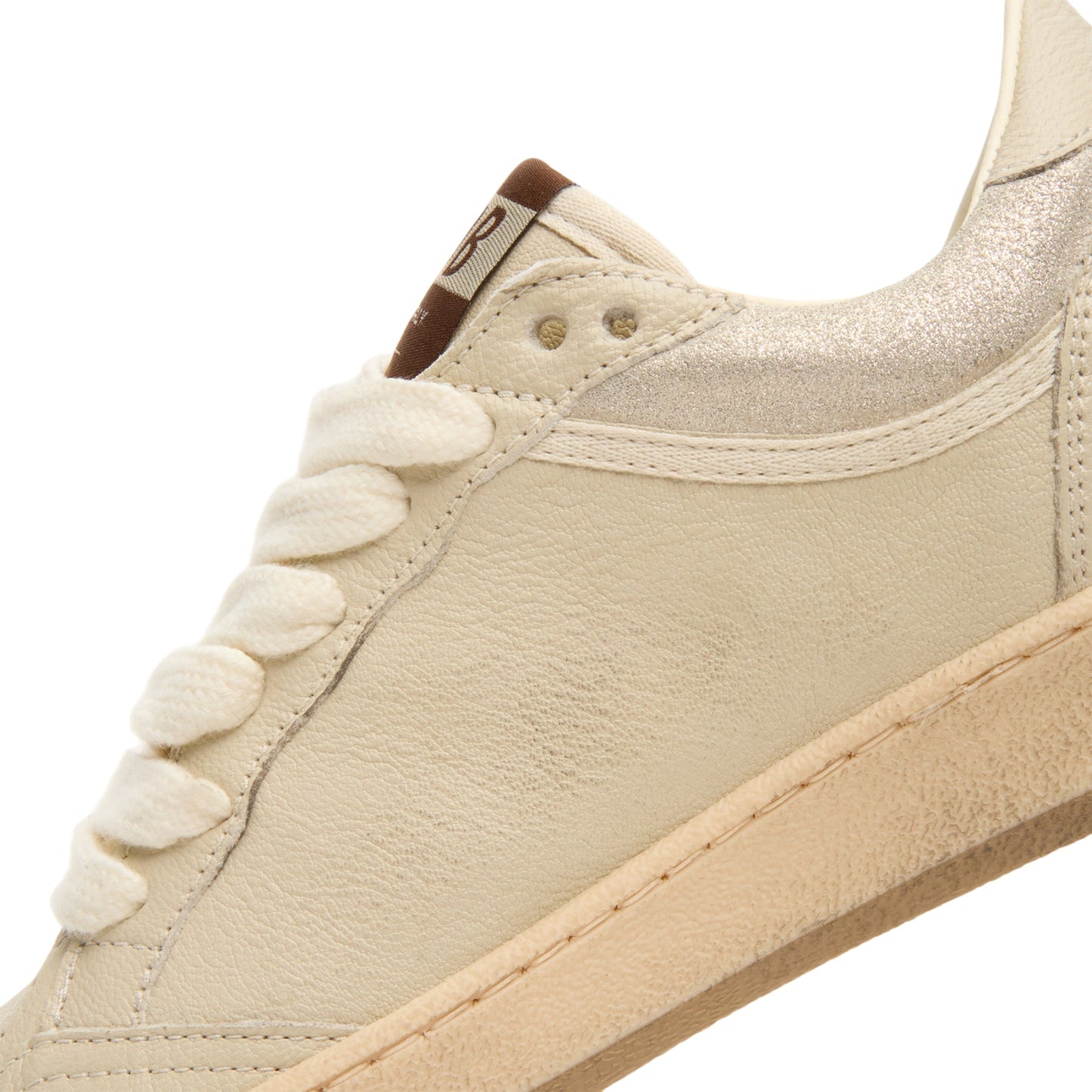 Golden Goose Ballstar Nappa And Glitter Leather Upper (Cream/Light Grey/Grey)