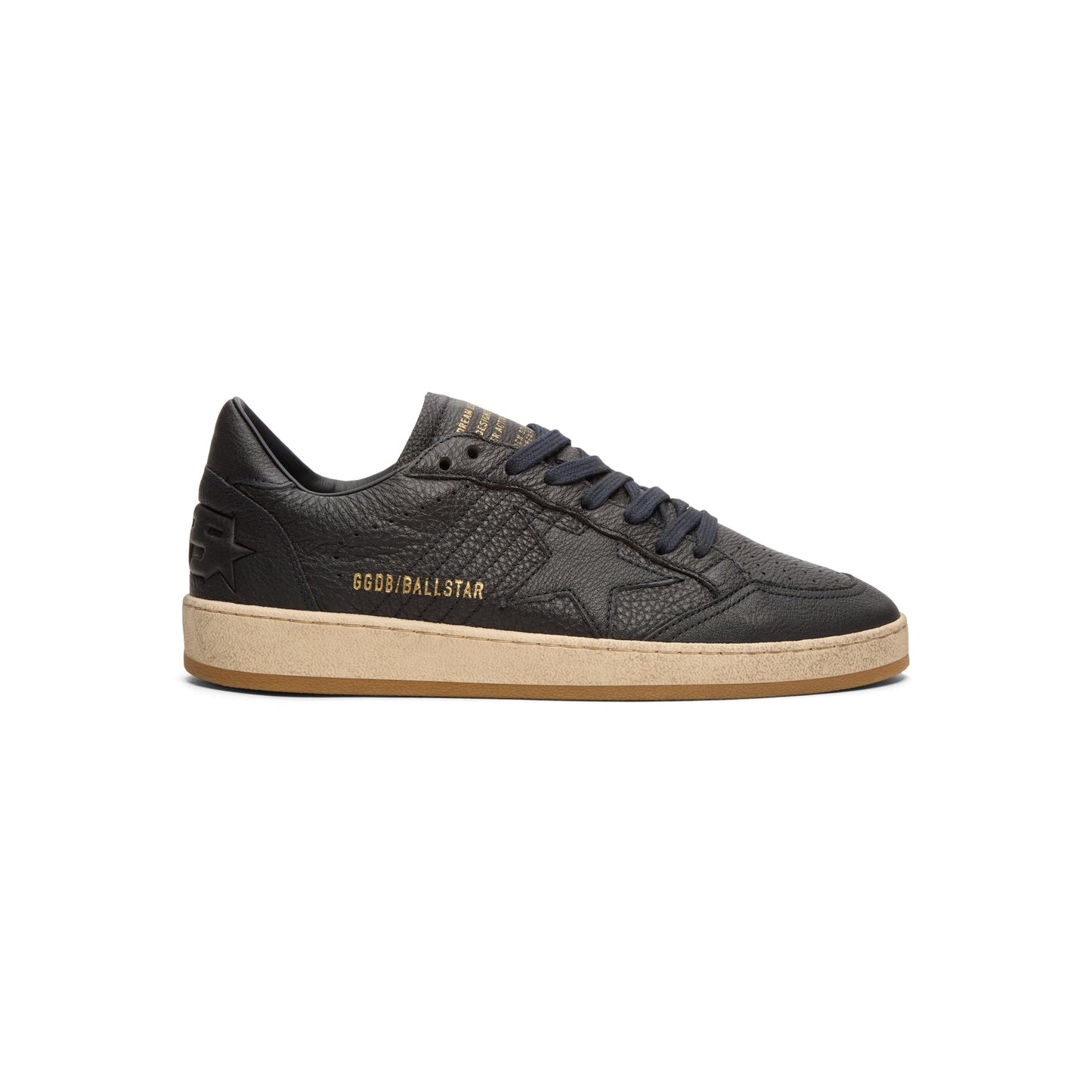 Golden Goose Ballstar Leather Upper Star Toe Spur (Navy)