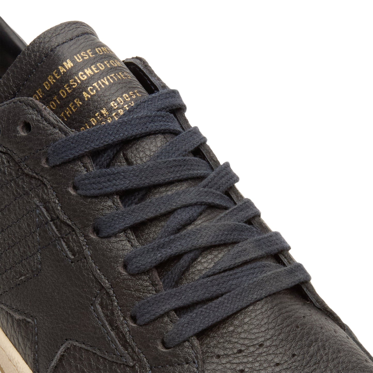 Golden Goose Ballstar Leather Upper Star Toe Spur (Navy)