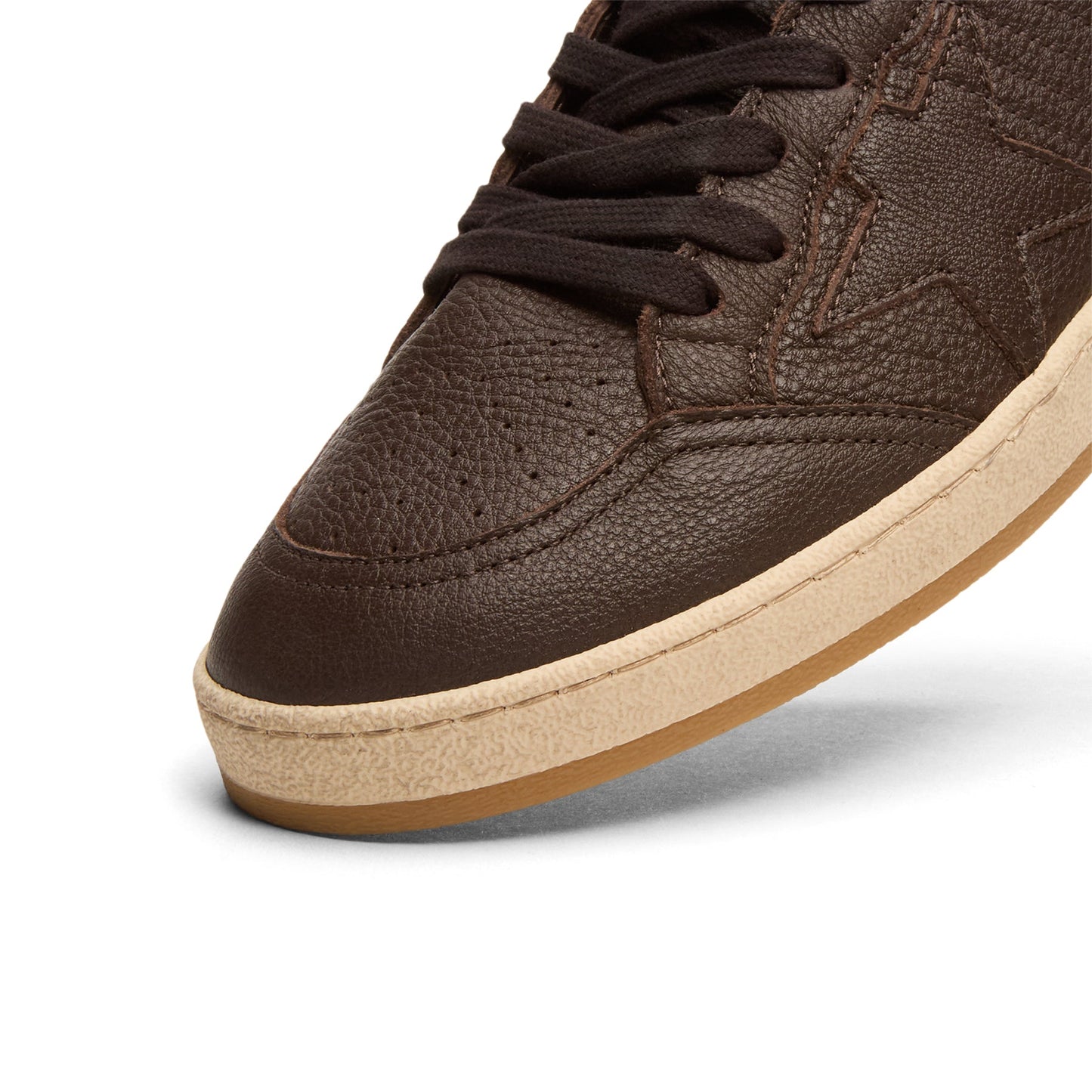 Golden Goose Ballstar Leather Upper Star Toe Spur (Dark Brown)