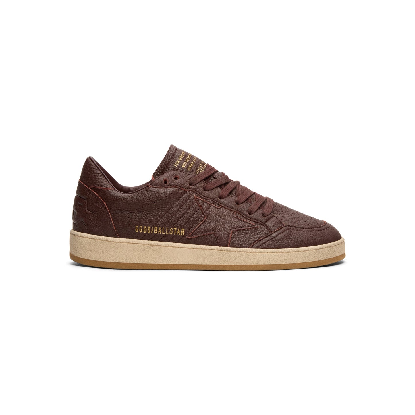 Golden Goose Ballstar Leather Upper Star Toe Spur (Bordeaux)