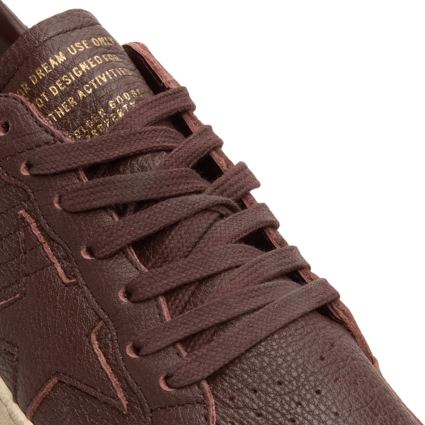 Golden Goose Ballstar Leather Upper Star Toe Spur (Bordeaux)