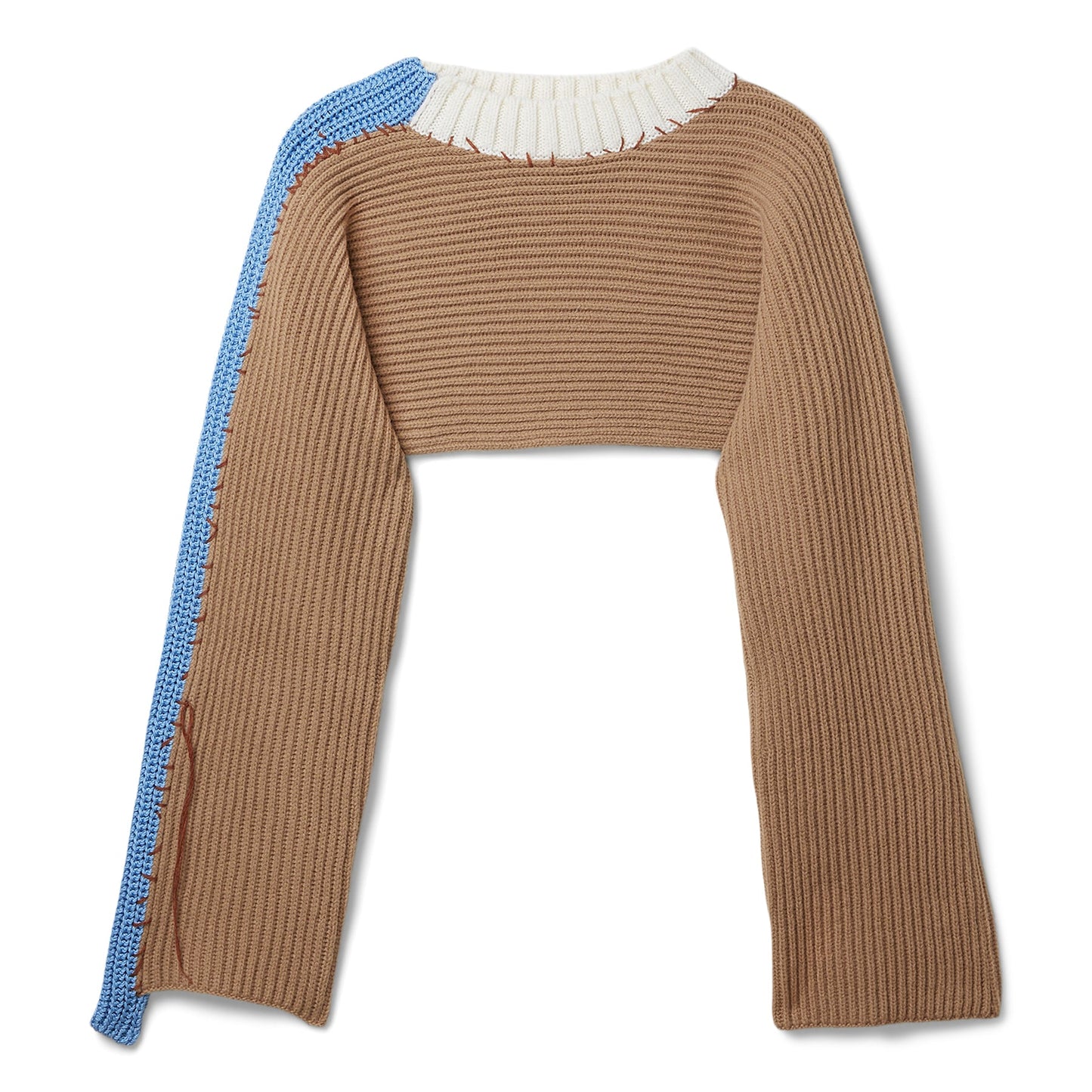 MARNI Cropped Roundneck Sweater (Dune)