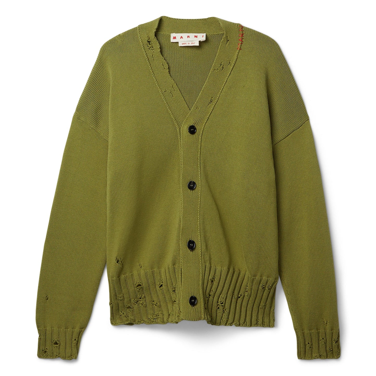MARNI Symbol Cotton Cardigan (Grass)