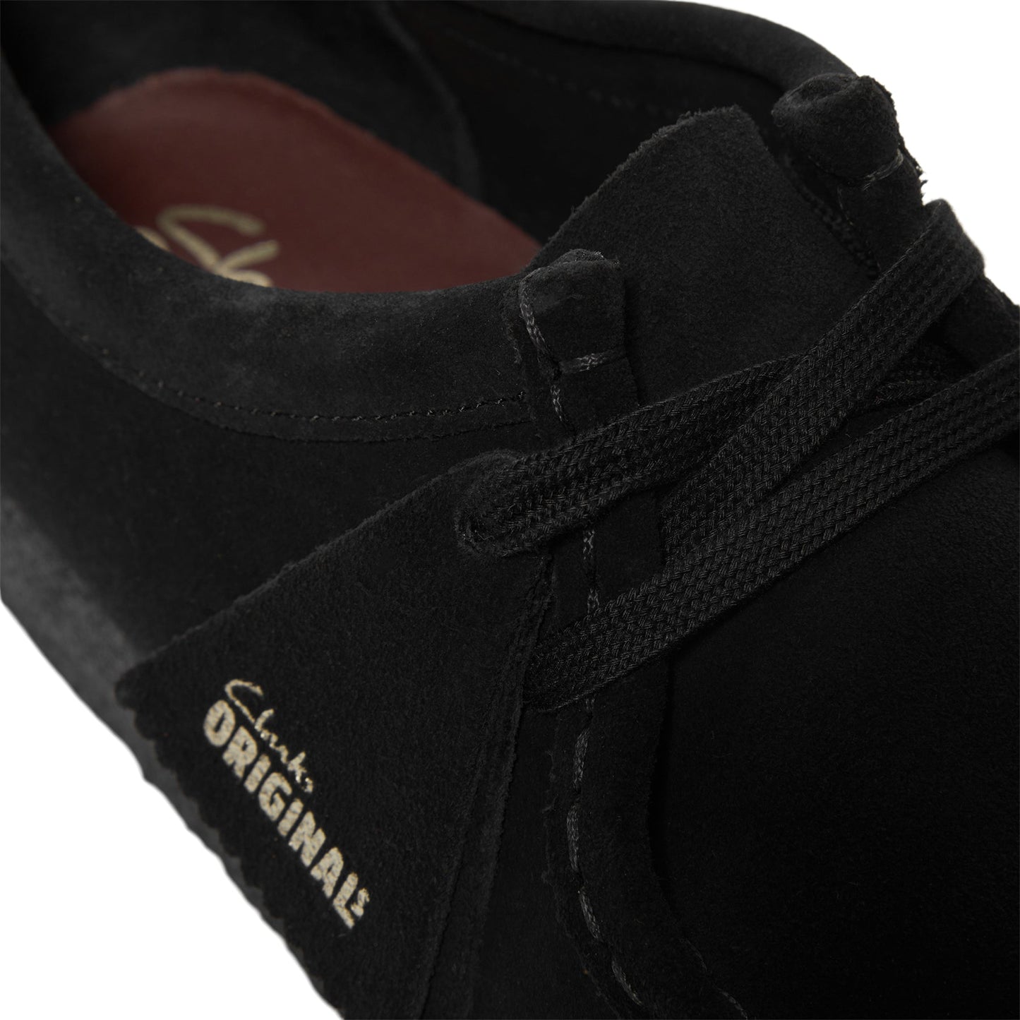 Clarks Womens Wallabee (Black Suede)