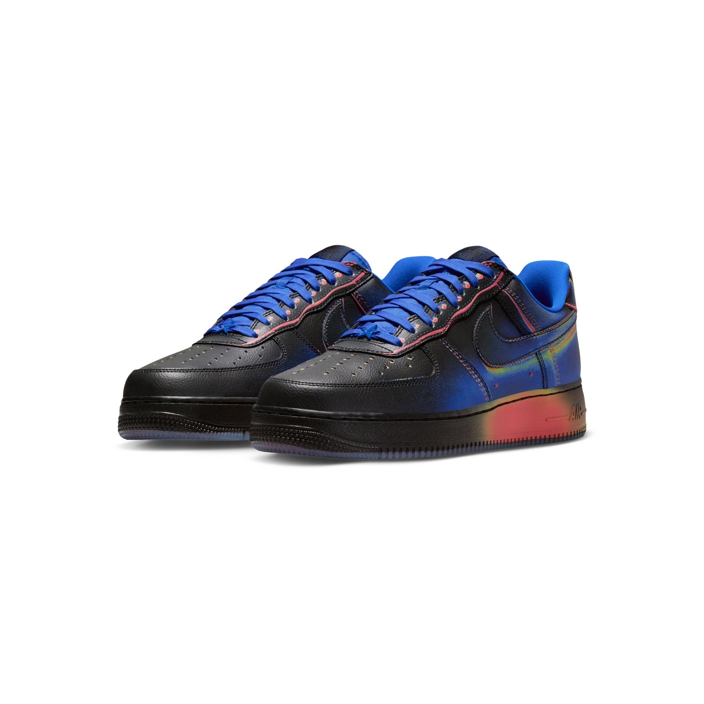 Nike Air Force 1 Low Retro (Black/Racer Blue-Volt Ice-Bright Crimson)