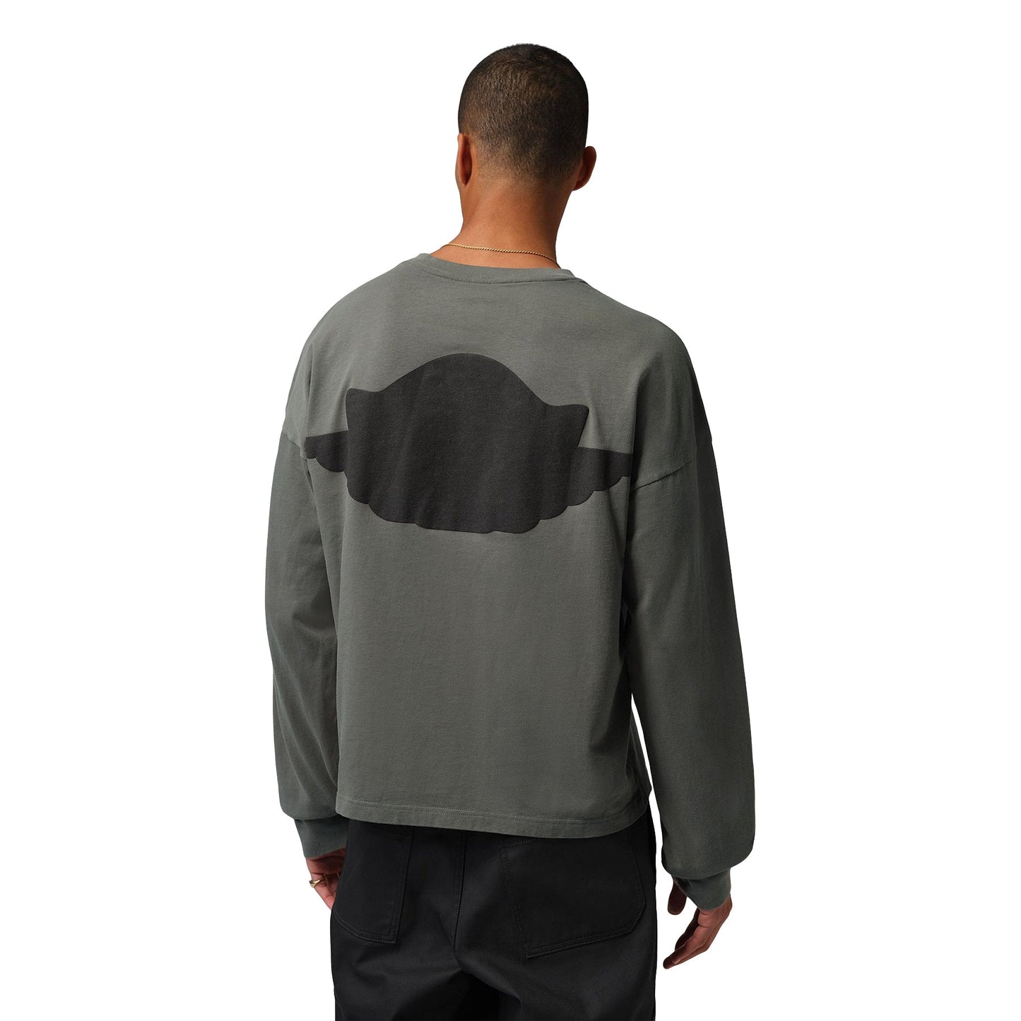 Air Jordan M J Wings LS Tee (River Rock)