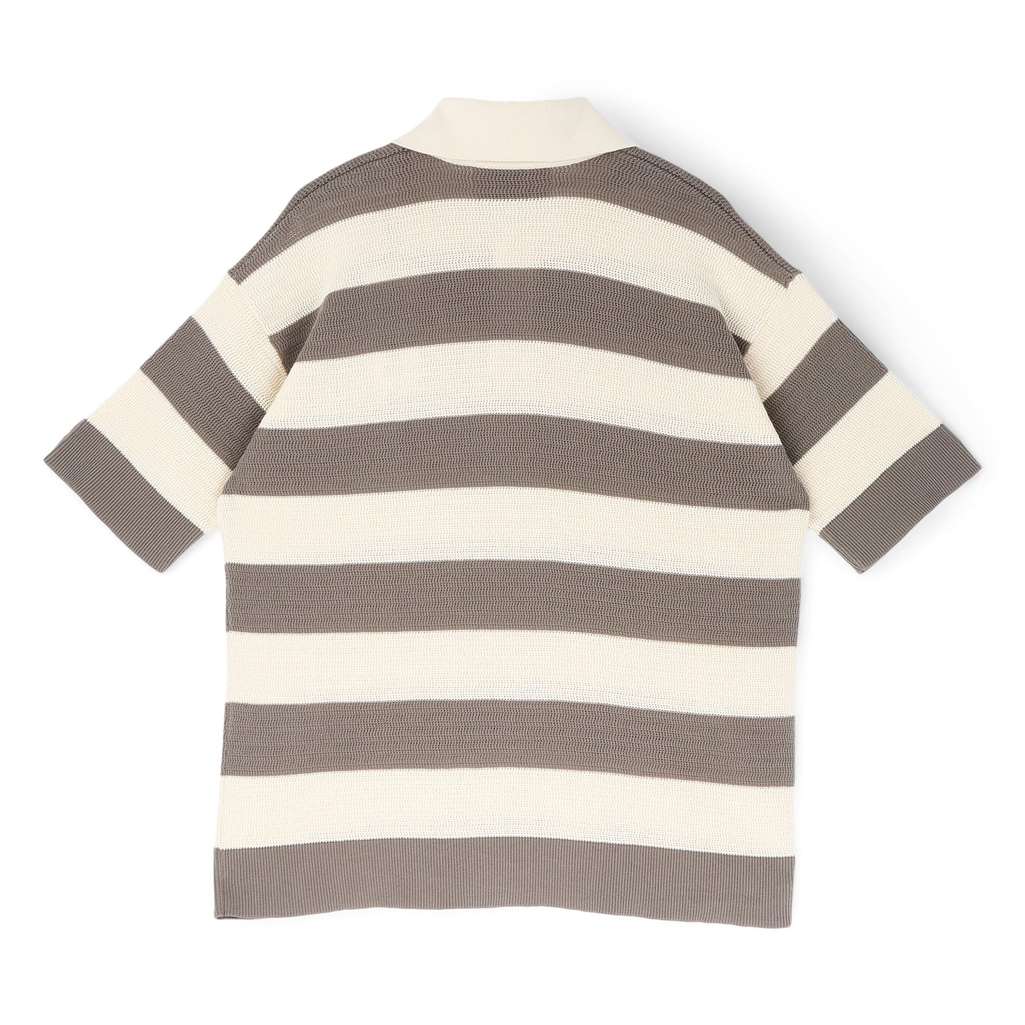 AMI Short Sleeves Polo With AMI De Coeur Patch (Blanc creme/Carbone)
