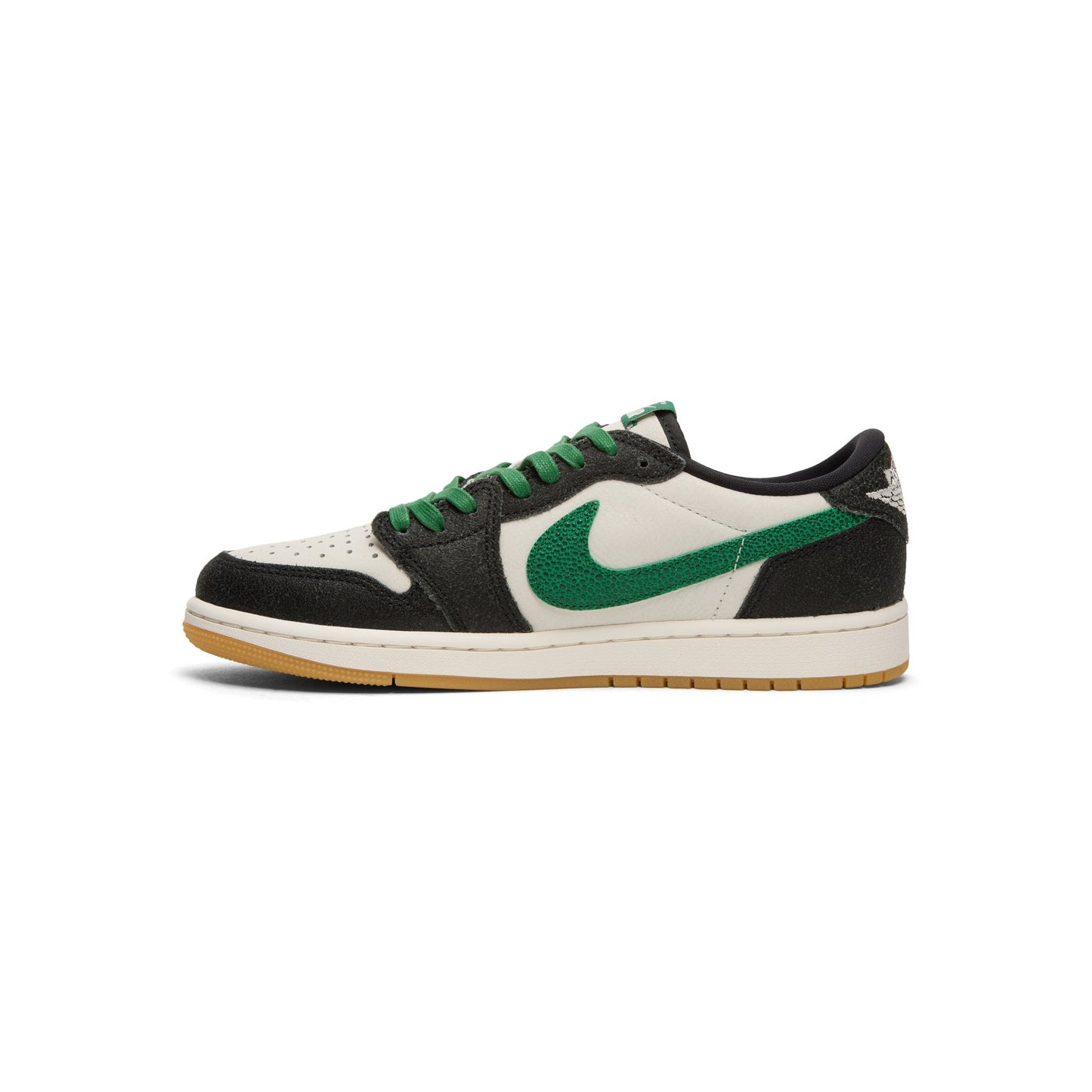 1 Retro Low OG GS "Phantom and Pine Green" (Phantom/Pine Green-Black)