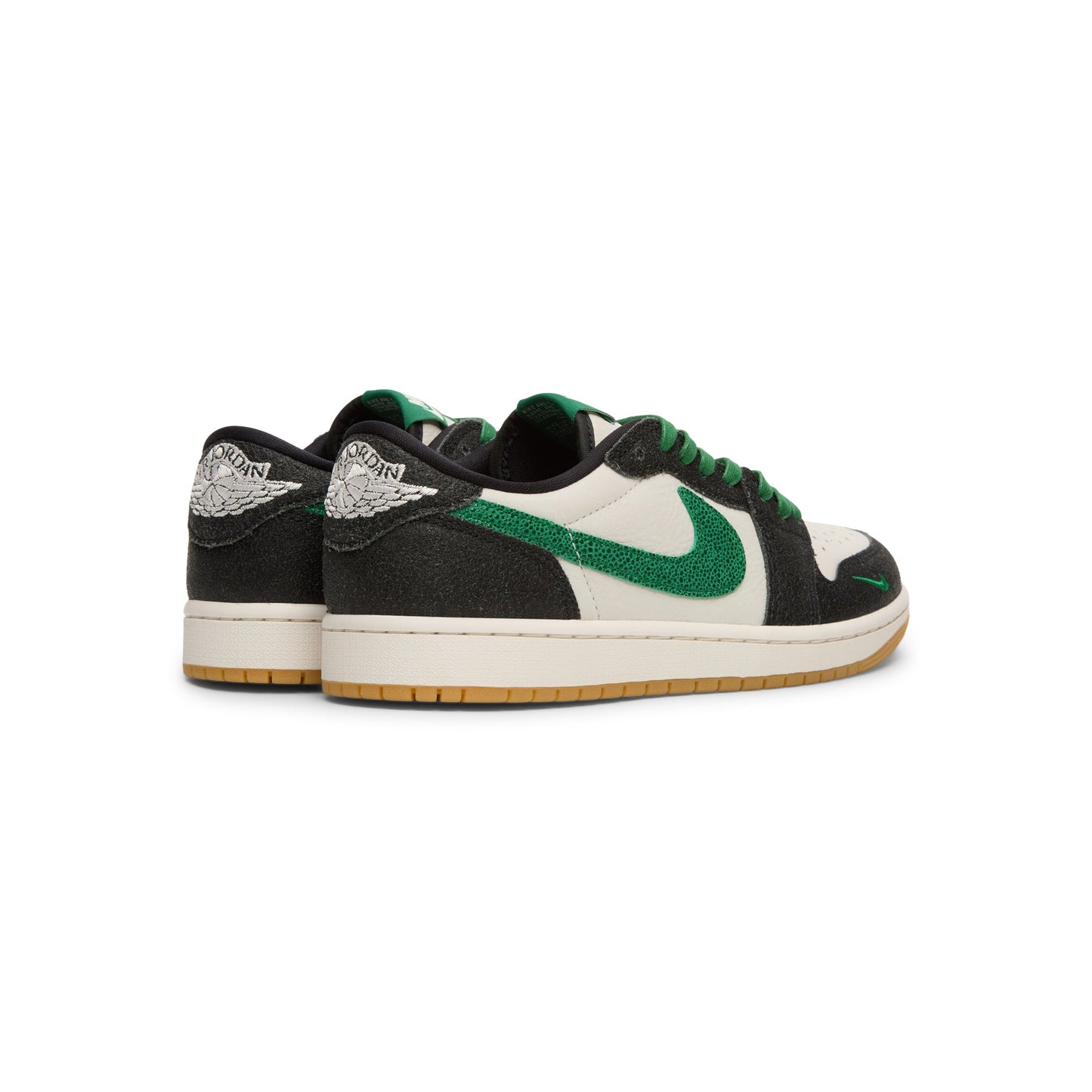 1 Retro Low OG GS "Phantom and Pine Green" (Phantom/Pine Green-Black)