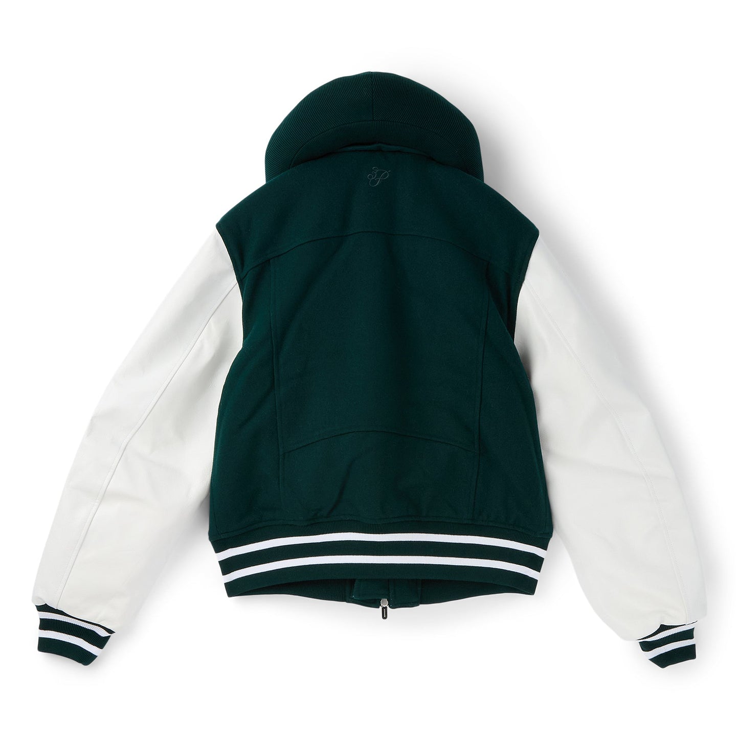 3.Paradis Flying Dove Pillow Neck Varsity Jacket (Green)