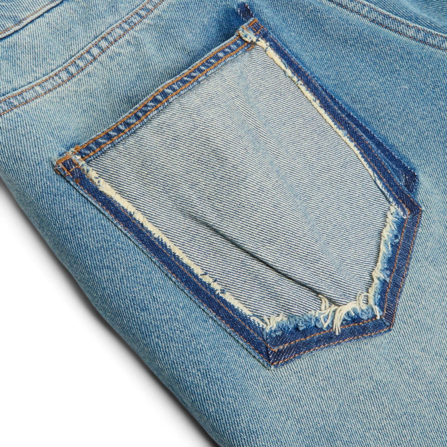 3.Paradis Wide Leg Padded Jeans (Washedblue)