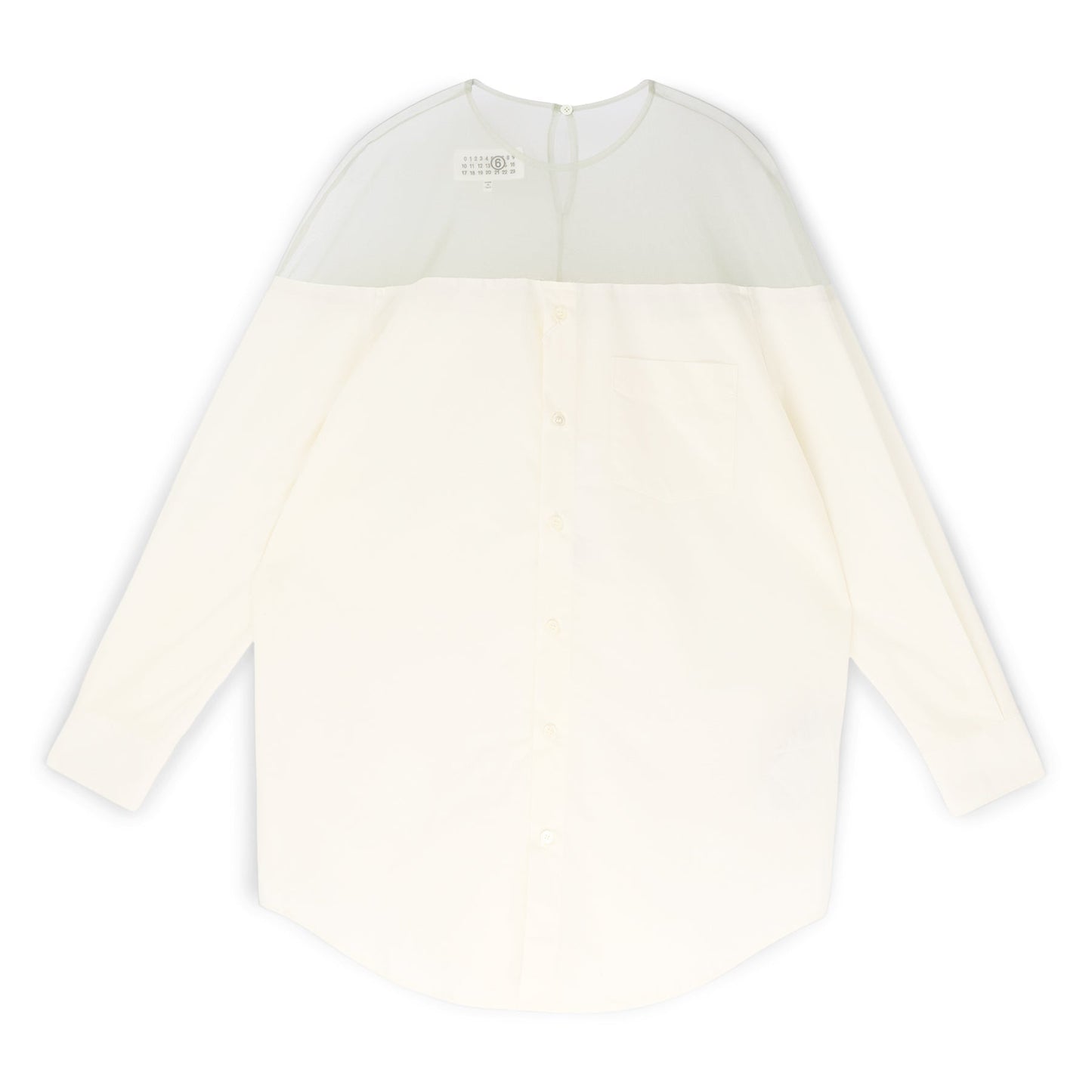 MM6 Maison Margiela Long-Sleeved Shirt (Off White)
