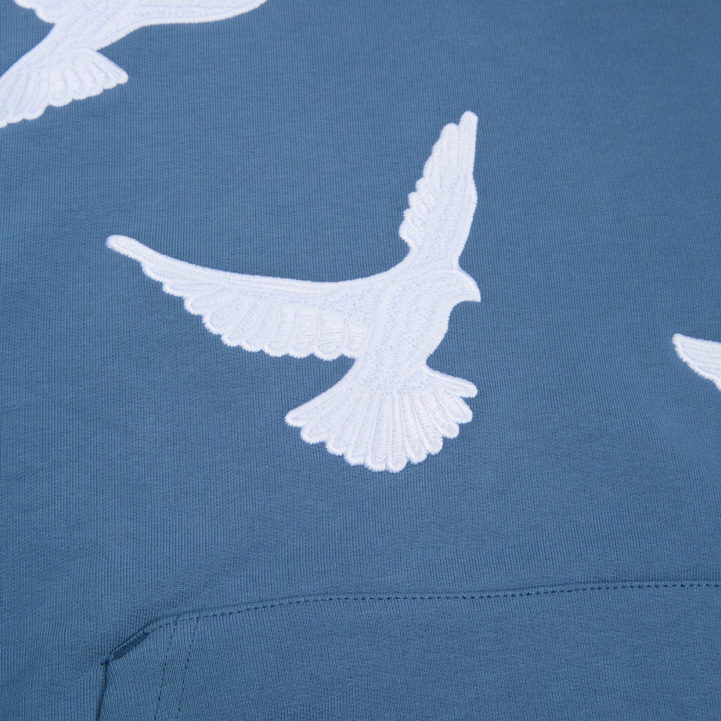 3.Paradis Flying Doves Hooded Sweater (Bluegrey)