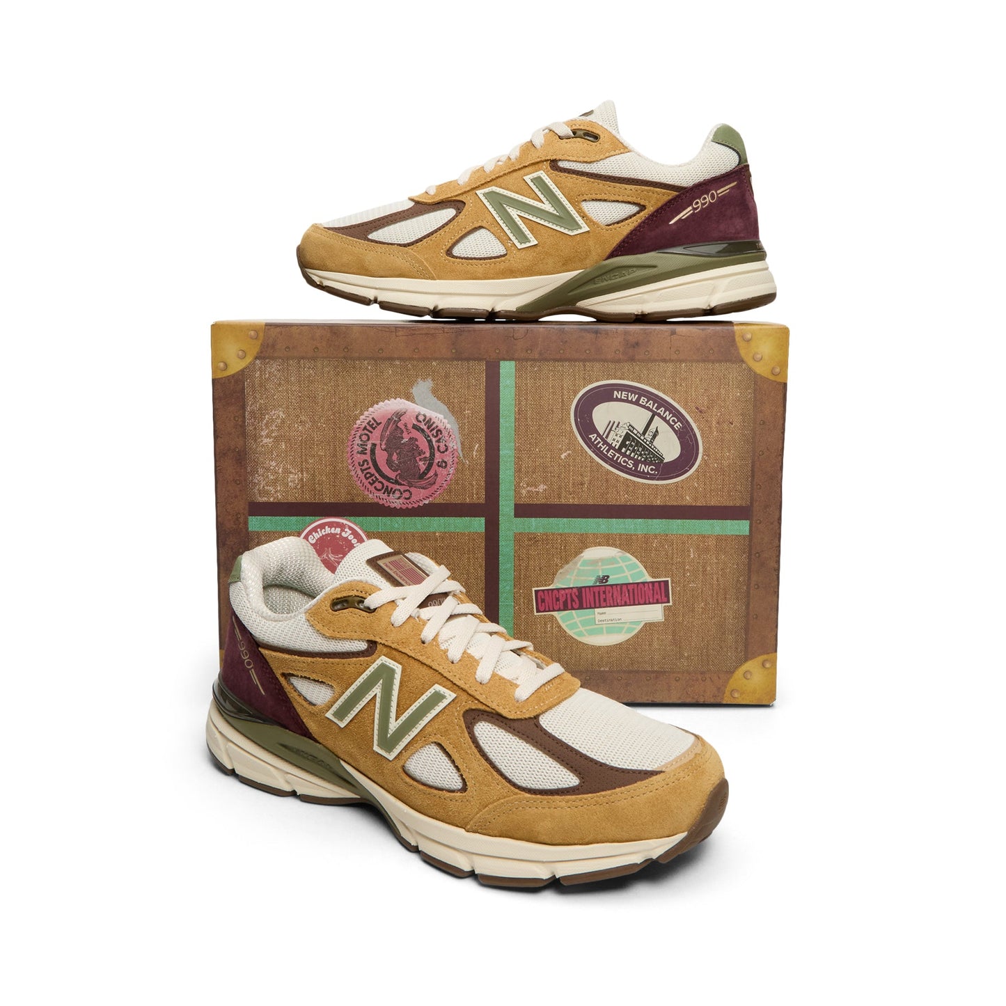 CNCPTS x New Balance 990v4 “Patina" (Pumpernickel/Dark Olivine)