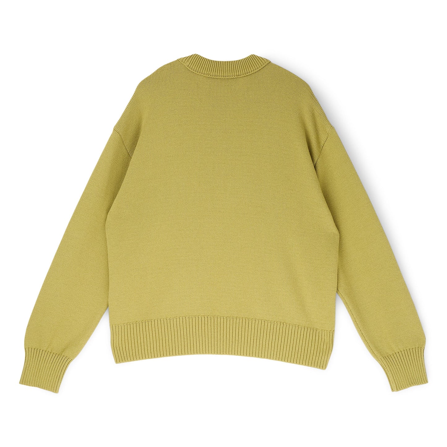 AMI Crewneck Sweater With Contrasted AMI De Coeur (Matcha/Ecru)