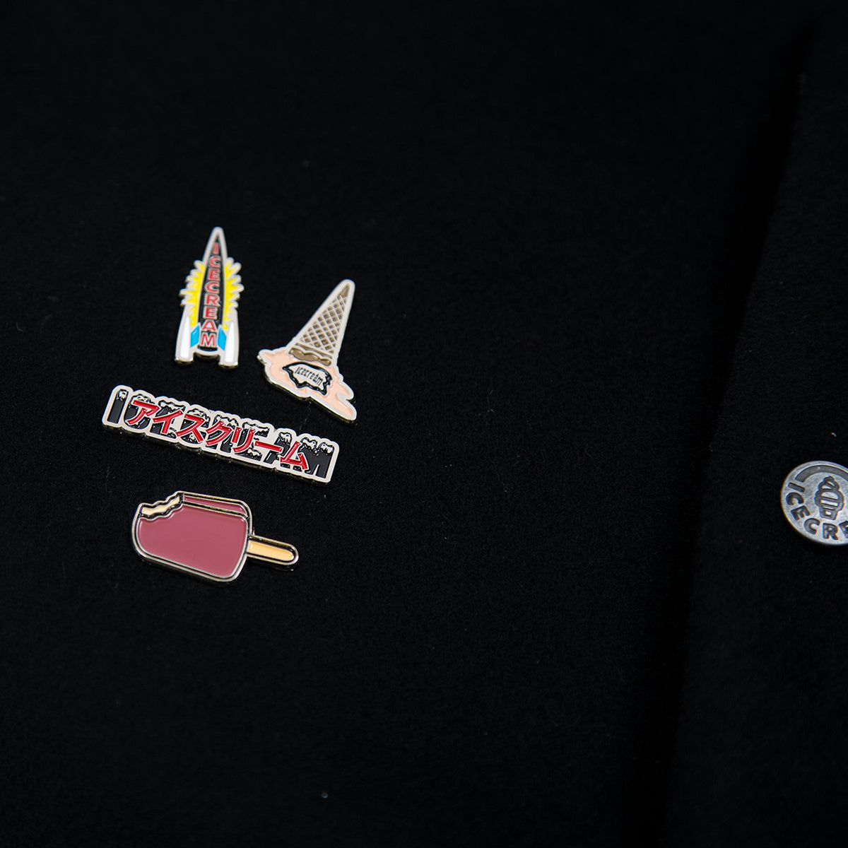 Ice Cream Dipped Varsity Jacket (Black)